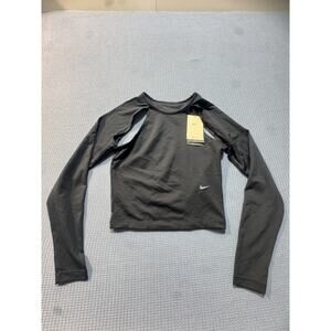 Nike Dri-FIT Stealth Evaporation City Ready Long-Sleeve Top Women's Sz S Black